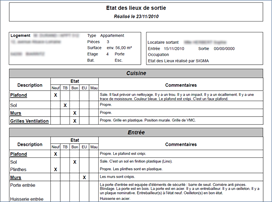 Edition état des lieux