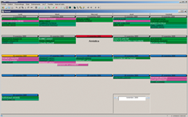 Ecran du suivi mensuel des événements